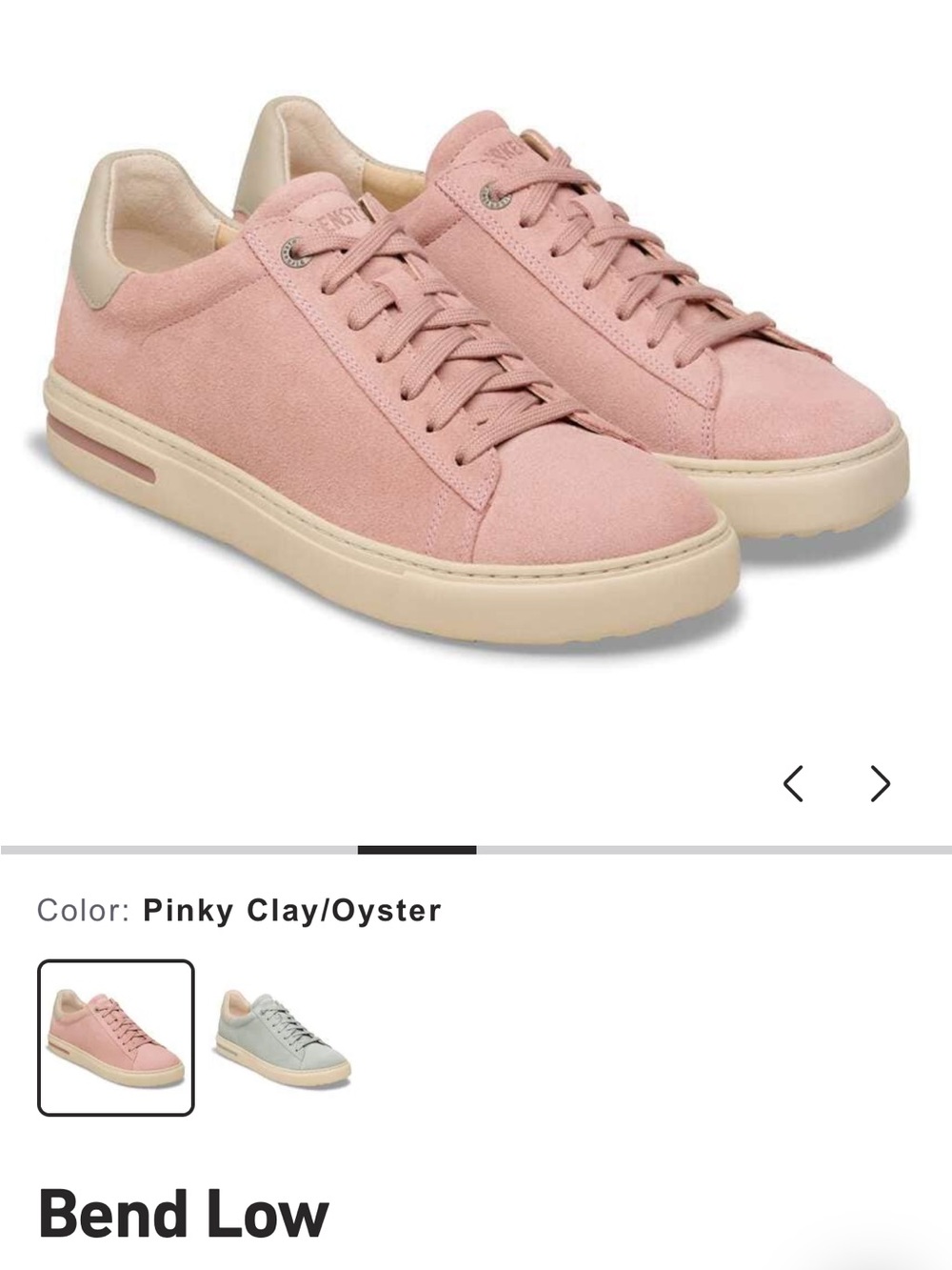 Birkenstock Pink suede Low-Top Sneakers with contrast sole. Brand new!